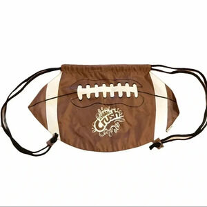 Football Shaped Cinch String Drawstring Backpack